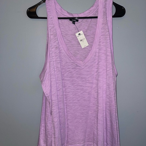 Express Tops - Express Purple Sleeveless Relaxed Tank Top